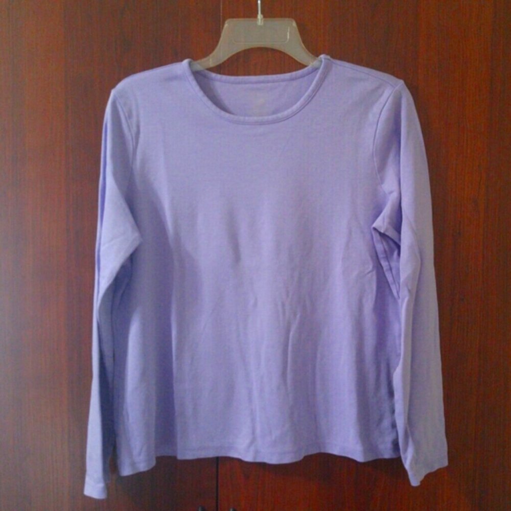 L.L. Bean light purple long sleeve tee size large